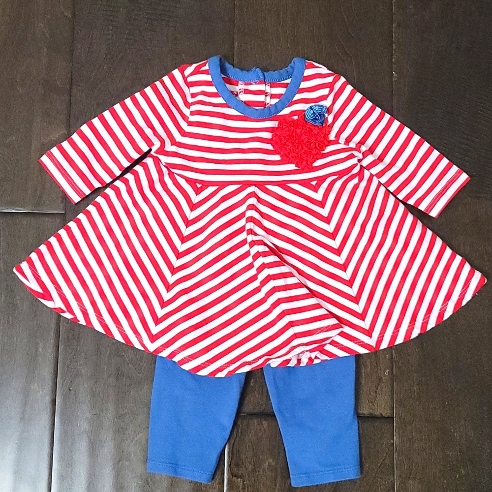 Pippa & Julie Striped Dress/ Size 6/9 M